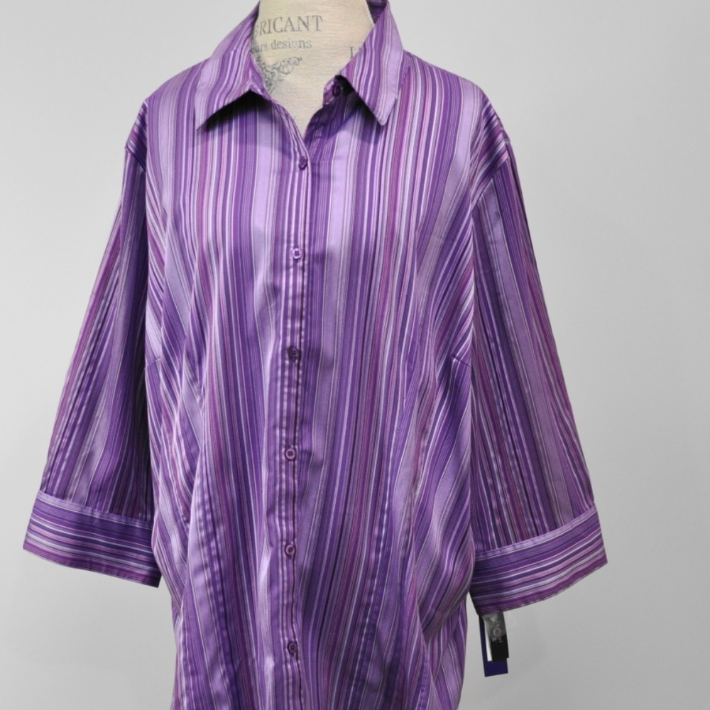 Apt. 9 Essential Shirt Purple - Picture 2 of 5